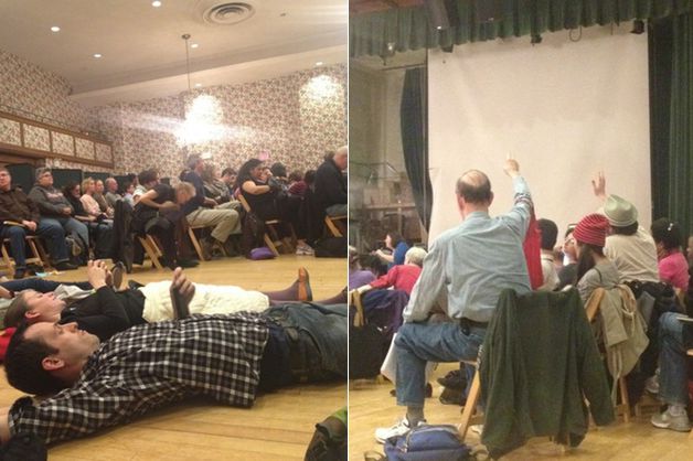 Images from last night's meeting, via Chadwick Matlin